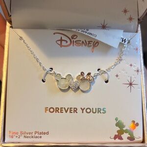 Disney Mickey& Minnie Heart Necklace